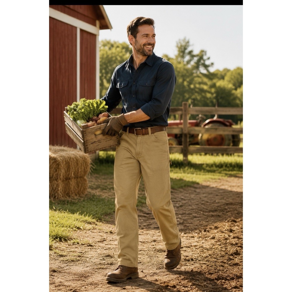 Carhartt Rugged Flex Canvas Work Pant Mens 28x30 Tan Relaxed Fit